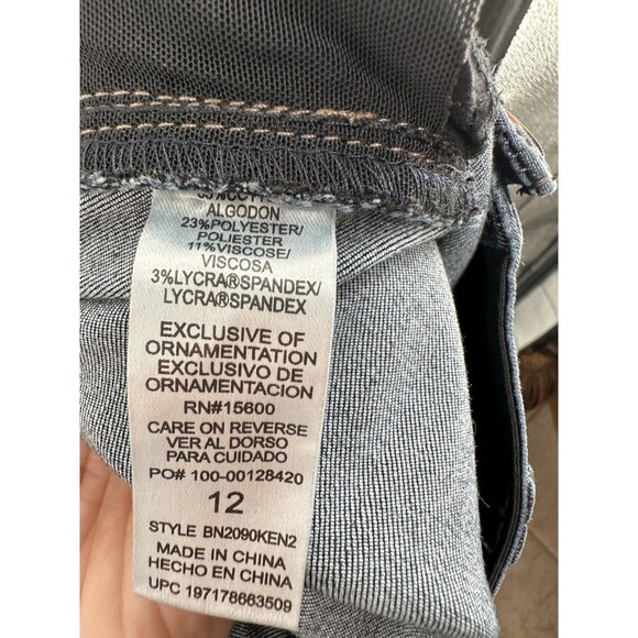 Democracy "Ab"solution Ab Technology Dark Wash tampered  Leg Jeans Womens 12 - Picture 6 of 11